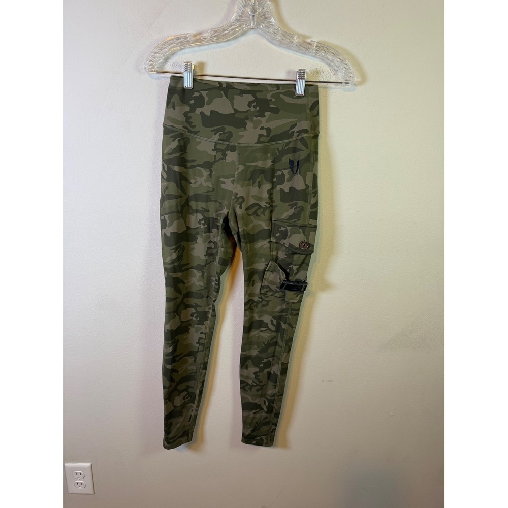 Firmabs Womens Leggings Cargo Pocket Camouflage Green S